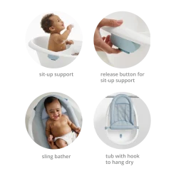 Wave 4-in-1 Bath Tub & Accessories Bundle