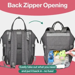 WideTop Diaper Bag Backpack