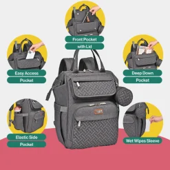 WideTop Diaper Bag Backpack