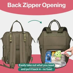 WideTop Diaper Bag Backpack