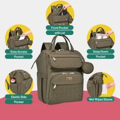 WideTop Diaper Bag Backpack