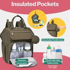 WideTop Diaper Bag Backpack