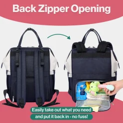 WideTop Diaper Bag Backpack