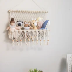 Willow Macrame Storage Wall Decor