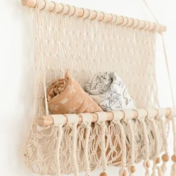 Willow Macrame Storage Wall Decor